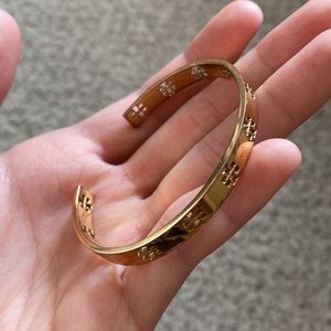 Tory Burch Gold T-pierced Logo Cuff